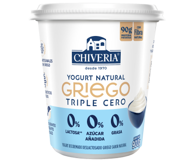 Yogurt Griego Triple Cero Natural Chiveria | Cremoso y Alto en Proteína
